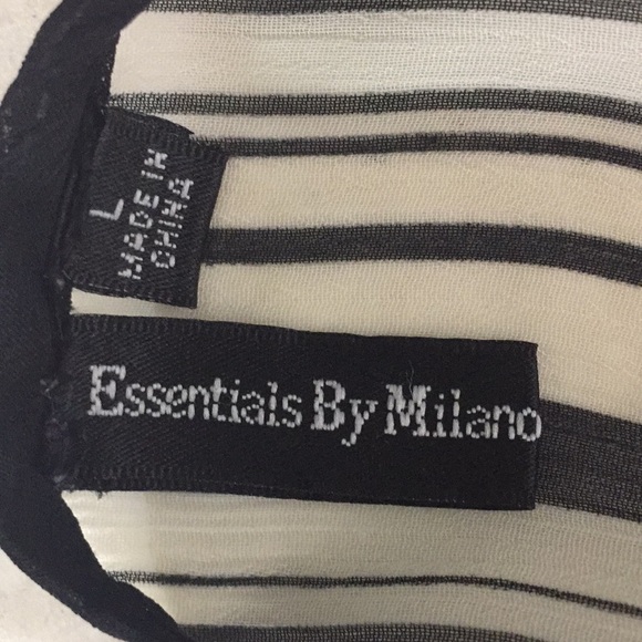 Essentials by Milano Semi Sheer 3/4 Sleeve Top S-L - Picture 8 of 9